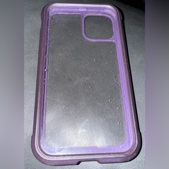 Selling used iPhone 12 case. Purple and clear. - Picture 2 of 2